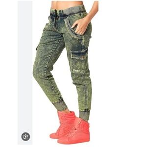 Zumba Blue Jean Pants Get wild  Denim Pants - Green